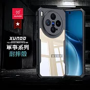 XUNDD訊迪 軍事防摔 vivo X300 鏡頭全包覆 清透保護殼 手機殼(夜幕黑)
