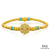 【點睛品】 財納圓滿 鑽石黃金手鍊