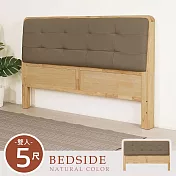 Homelike 喜家居雙人5尺貓抓皮床頭片-原木色(2531)