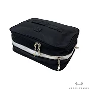 【HAPPY TRAVEL】 旅用壓縮收納袋/旅行袋/衣物袋 (S) 玄米黑