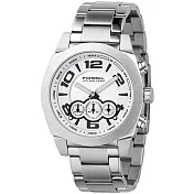 FOSSIL 悍將先驅計時腕錶-銀