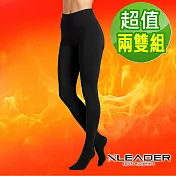 【Leader X】台灣製 緊緻束腹-鋅石墨烯提臀熱塑褲襪 全足褲襪 (超值兩雙組)