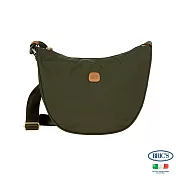 【BRIC S】 BRICS 義大利時尚 可手提肩半月側背包  -橄欖綠