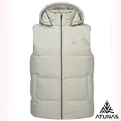 【ATUNAS 歐都納】男款保暖HEAT CORE蓄熱羽絨連帽背心A1VE2505M- M 米卡
