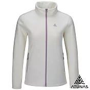 【ATUNAS 歐都納】女款經典刷毛抗風保暖外套/大尺碼A2GA2523W- M 奶油白