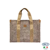 【BRIC S】 BRICS 義大利時尚 S尺寸 可手提肩背側背 歌劇院托特包 混羊毛堅果