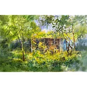 【玲廊滿藝】張宏彬-庭院暖暖36x55cm