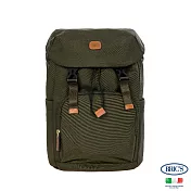 【BRIC S】義大利時尚 大開口旅行後背包 橄欖綠