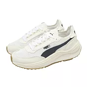 Puma 休閒鞋 Rider Elite 男鞋 女鞋 米白 黑 膠底 麂皮 拼接 402922-06
