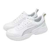 Puma 休閒鞋 Cilia Mode Glitter Wns 女鞋 白 銀  皮革 增高 厚底 405082-01