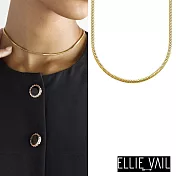 ELLIE VAIL 邁阿密防水珠寶 細緻蛇紋方形項鍊 36cm 金色頸鍊 Lyra Snake