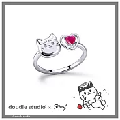 STORY 故事銀飾 -doudle studio經典系列-I.Love喵喵純銀戒指 國際圍#9