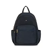 J II 後背包-沐晨壓紋防潑水後背包-6608-2 深藍色