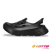 【LOTTO 義大利】 女 PUFFS 輕量洞洞鞋- 22cm 黑