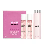 CHANEL 香奈兒 CHANCE 淡香水粉紅甜蜜版(20mlX3)EDT-國際航空版