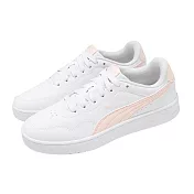 Puma 休閒鞋 Court Lally 女鞋 白 粉紅 皮革 低筒 400367-11