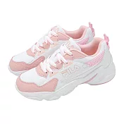Fila 休閒鞋 Hidden Tape 11 女鞋 白 粉紅 皮革 老爹鞋 5C921Z155