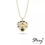 【客製品】STORY故事銀飾-Kuromi & MyMelody邱比特系列-美樂蒂小翅膀誕生石純銀項鍊 黃K金