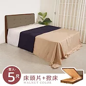 Homelike 喜家居雙人5尺掀床組-胡桃色(2531)