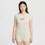 NIKE AS W NSW NK CHLL KNIT TEE EDAY 女短袖上衣-HF9723104 S 米白色