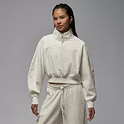 NIKE AS W J FLT FLC QZ SSNL 女長袖上衣-HV0327133 L 米白色