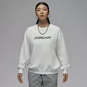 NIKE AS W J BRKLN FLC FT CREW 24 GC 女 圓領套頭衫-HV8954121 L 白色