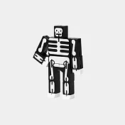Cubebot 酷比人【限定迷你骷髏款】木製變形積木機器人．益智設計玩具．療癒小物推薦 迷你骷髏人
