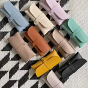 泰國 PU皮革眼鏡袋/收納袋/筆袋-奶茶色