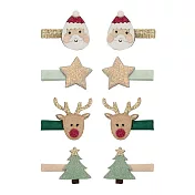 英國Mimi & Lula_AW25_Xmas聖誕老公公與麋鹿迷你髮夾8入