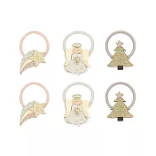 英國Mimi & Lula_AW25_Xmas聖誕小天使星星迷你髮束6入