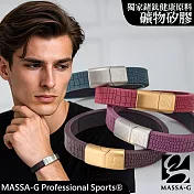 MASSA-G【絕色序曲】鍺鈦能量手環(磁鐵扣) 18 木槿紫-銀扣