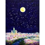 【玲廊滿藝】呂月華-星空系列/台北夜曲40x30cm