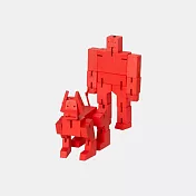 Cubebot 酷比人 Milo 酷比狗組合【經典迷你】木製變形積木機器人．益智設計玩具．療癒小物推薦 熱情紅