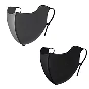 超值２入組!! 保護眼角加高貼心設計 無痕立體剪裁 保暖口罩 GOLOV.EJOY 秋冬防風面罩 口罩 騎車 自行車 登山 運動 高爾夫 修飾臉型 小V臉 防塵防曬口罩 深灰色＋黑色