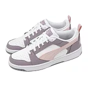 Puma 休閒鞋 Rebound v6 Low 男鞋 女鞋 白 紫 復古 皮革 392328-56