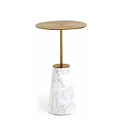 Stellar Works Bund 黃銅大理石邊桌 (白、高 56 公分)