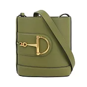 GUCCI 73 馬銜金屬標誌迷你水桶包_展示品 (綠色)