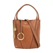 CHLOE Spin 吊墜設計牛皮手提/斜背小款二用托特包 (黏土棕)