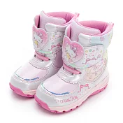MOONSTAR月星 三麗鷗防水保暖童靴 15 Hello Kitty白