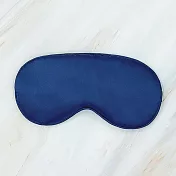 【科美】雙面仿真絲遮光眼罩 睡眠眼罩多色可選 （親膚透氣 調節扣 安心好眠） 藏青色21*10cm