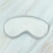 【科美】雙面仿真絲遮光眼罩 睡眠眼罩多色可選 （親膚透氣 調節扣 安心好眠） 銀色21*10cm