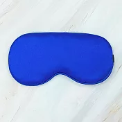 【科美】雙面仿真絲遮光眼罩 睡眠眼罩多色可選 （親膚透氣 調節扣 安心好眠） 寶藍色21*10cm