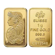 路森金飾 黃金金條-PAMP財富女神金條1公克(金ˋ重：0.27錢+-0.03錢)