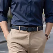 Montblanc 萬寶龍 Extreme 3.0 雙面皮帶 – 壓紋藍/霧黑雙色款