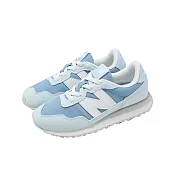 New Balance NB 休閒鞋 237 寬楦 中童 小朋友 藍 白 麂皮 紐巴倫 PH237HT-W 19cm BLUE/WHITE