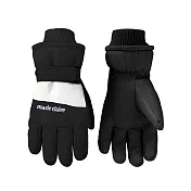 【ONEDER 旺達】美麗佳人防水手套 保暖加絨手套 止滑防風機車手套-  拚色-黑 MC-HW10-1