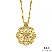 【點睛品】財納八方 10分鑽石黃金項鍊