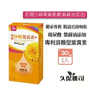 久保雅司 即潤沙棘葉黃素升級版 添加紫蘇油 500mgx30顆/盒 沙棘果油 透明質酸鈉 游離型葉黃素 藻紅素