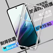 City Boss 紅米15 5G 加強四角防護防摔空壓氣墊殼 單一