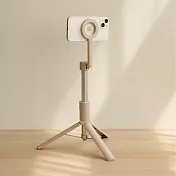 美極品【 3.0 三腳架自拍棒-磁吸版 】自拍神器 N52強力磁吸 藍牙遙控 旅行必備 贈磁吸環 一吸即拍 自拍棒 暖霧奶茶